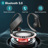 Écouteurs Bluetooth sans fil avec affichage LED JoyGeek 2020  42 h Compatible iOS Android